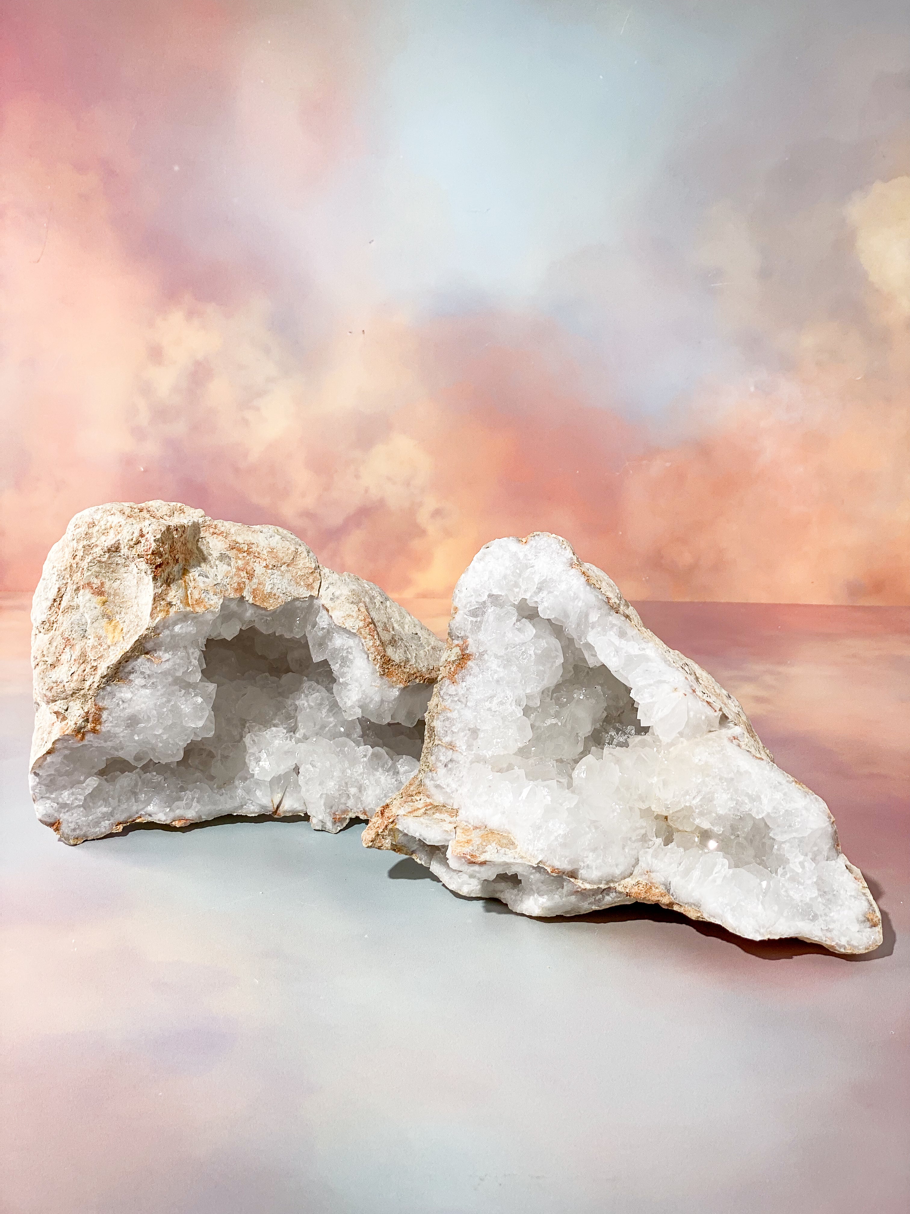 XL Bjergkrystal Geode Sæt - 4,1 kg (Nr. 17)