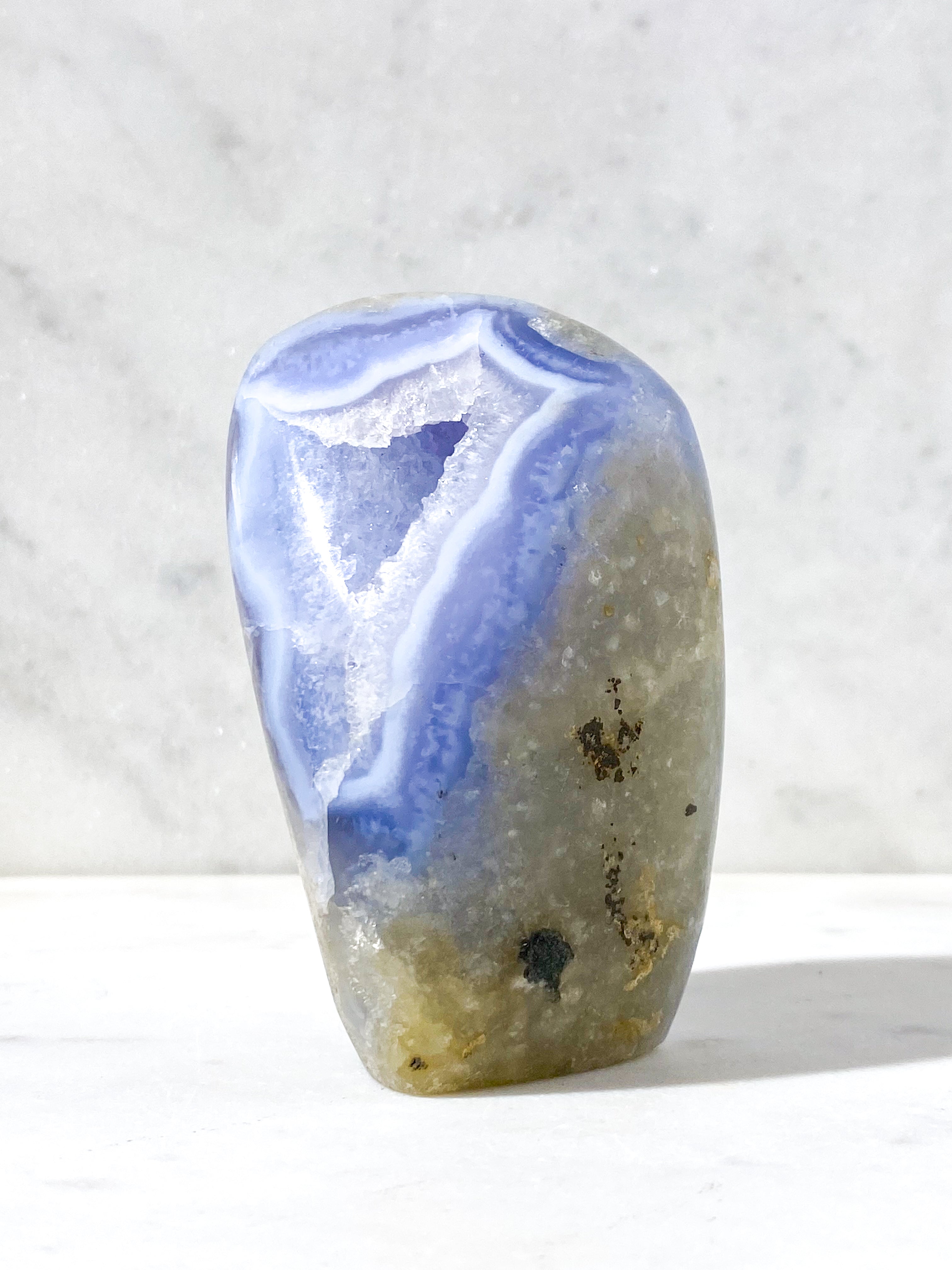 Druzy Blonde Agat Stående (Nr. 2)