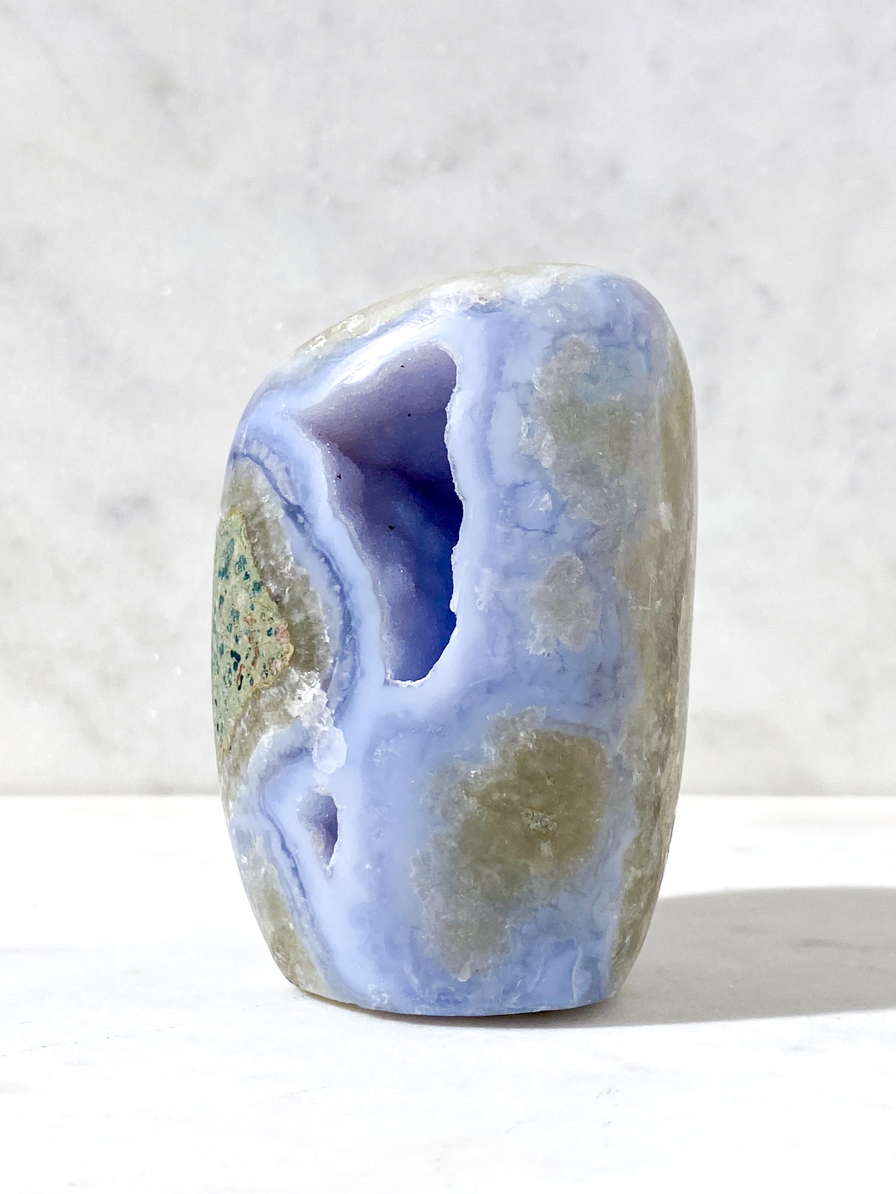 Druzy Blonde Agat Stående (Nr. 3)