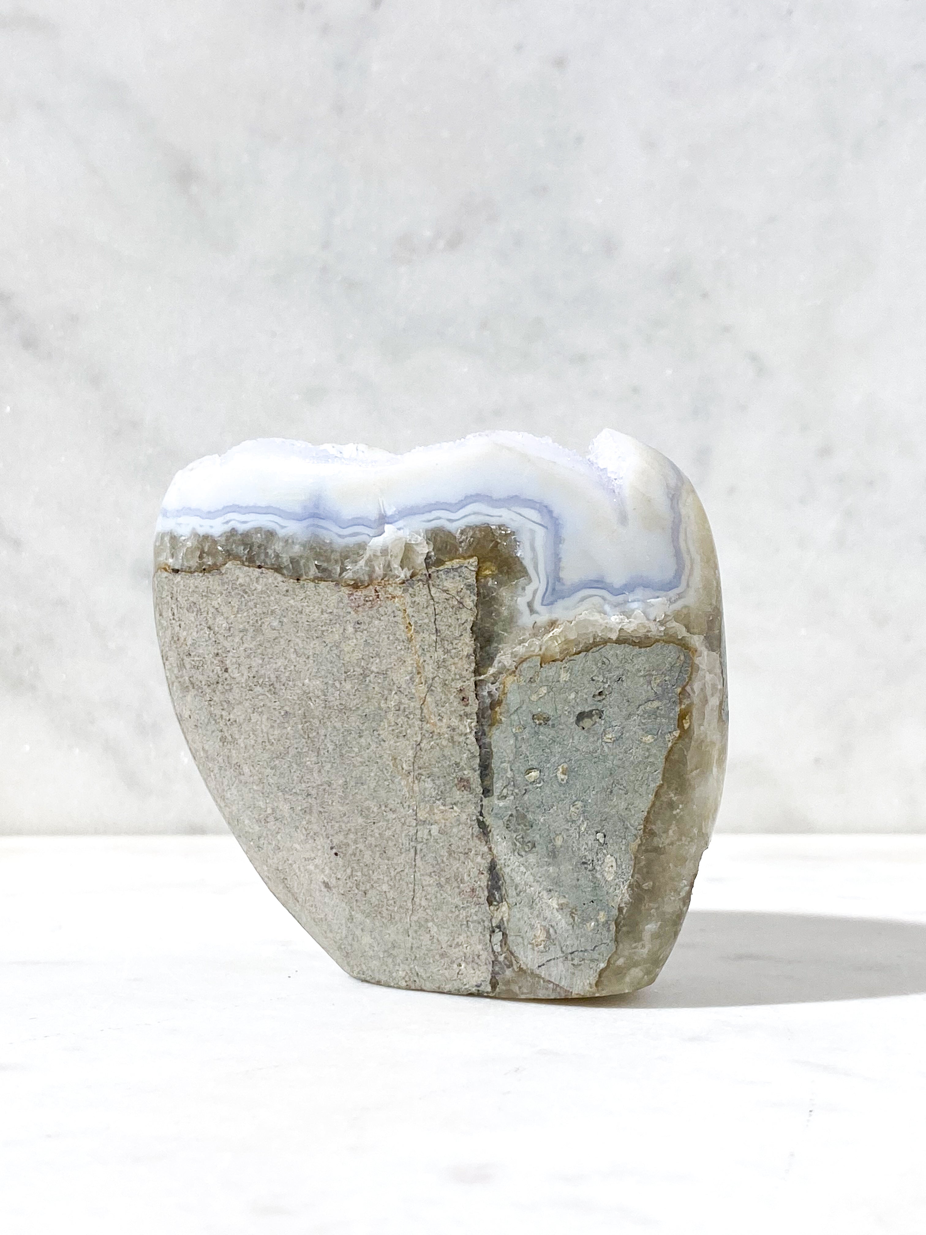 Druzy Blond Agat Stående (Nr. 4)