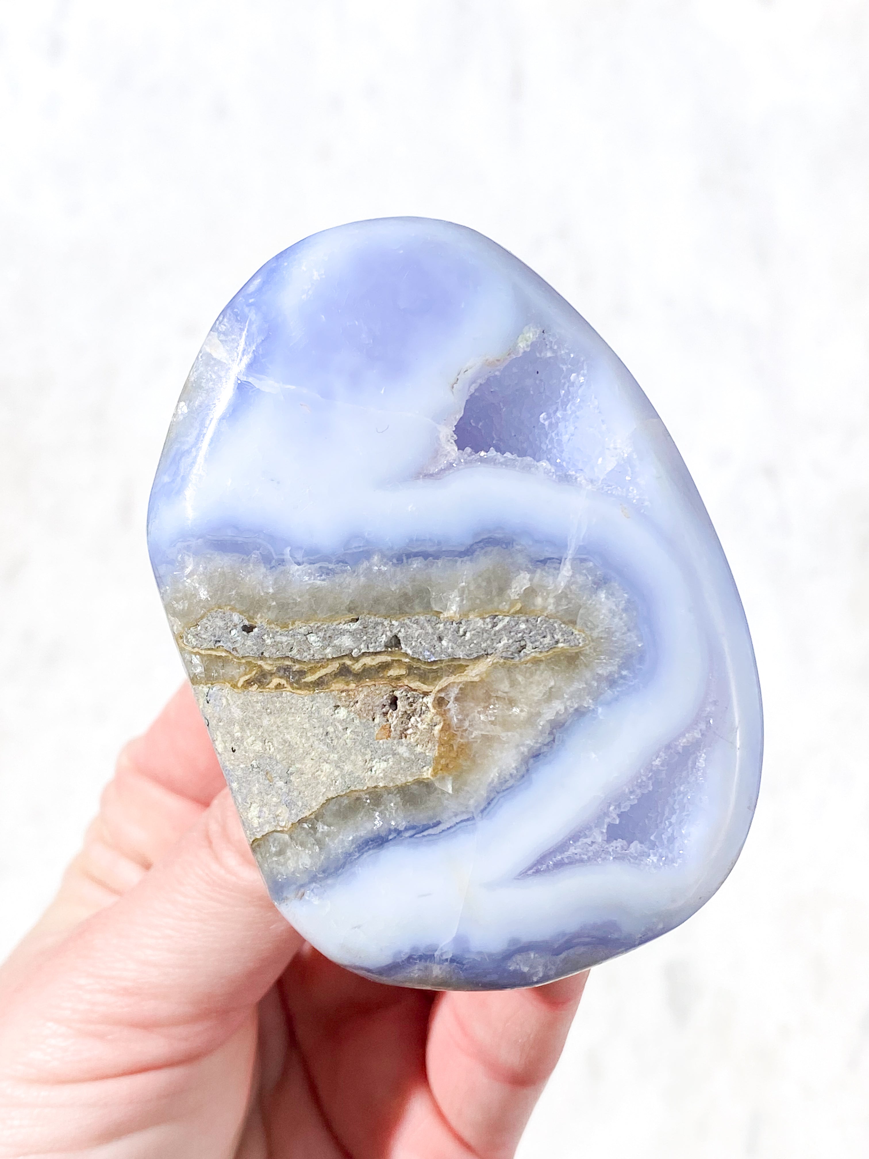 Druzy Poleret Blonde Agat (Nr. 6)