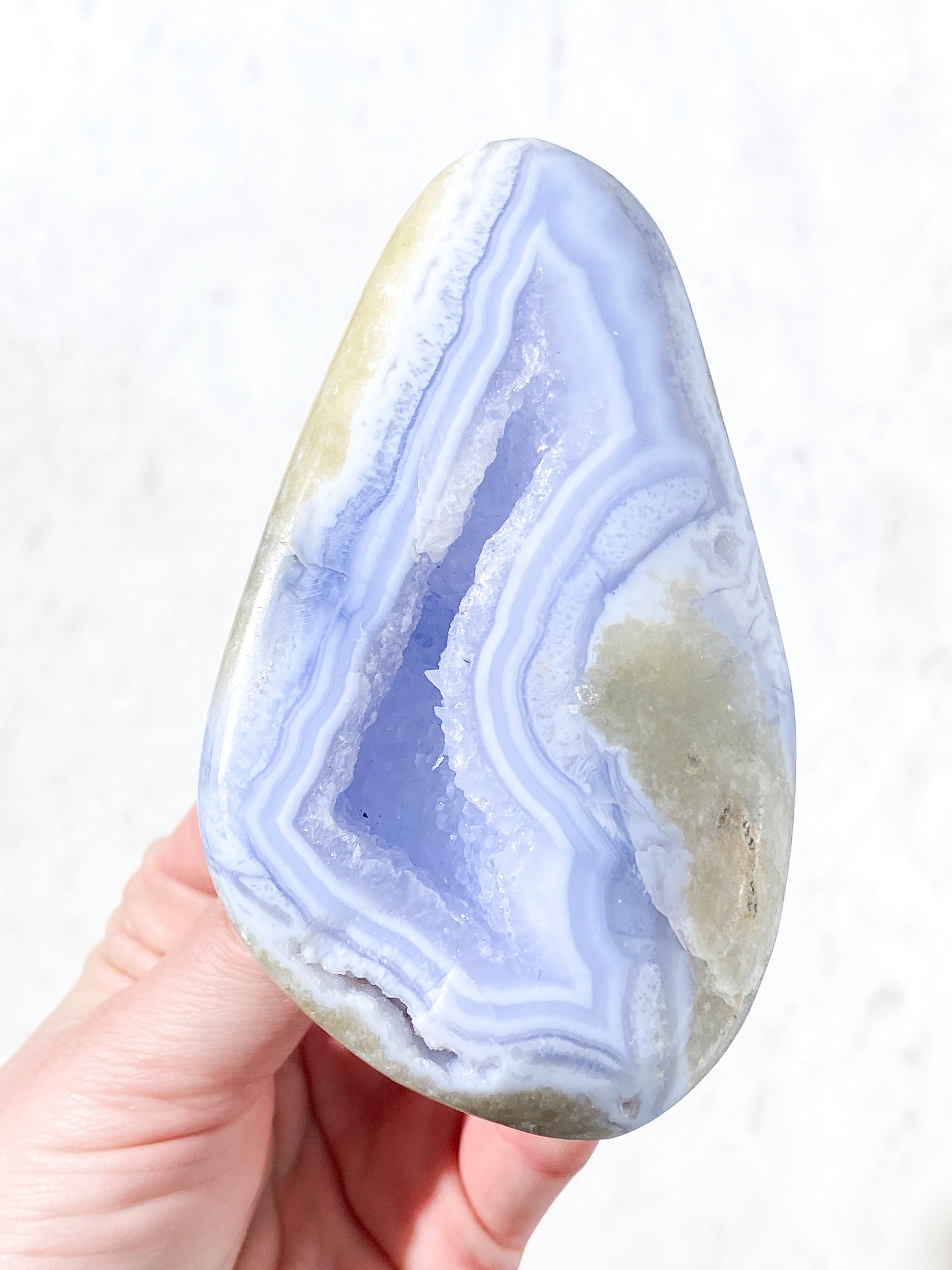 Druzy Poleret Blonde Agat (Nr. 7)