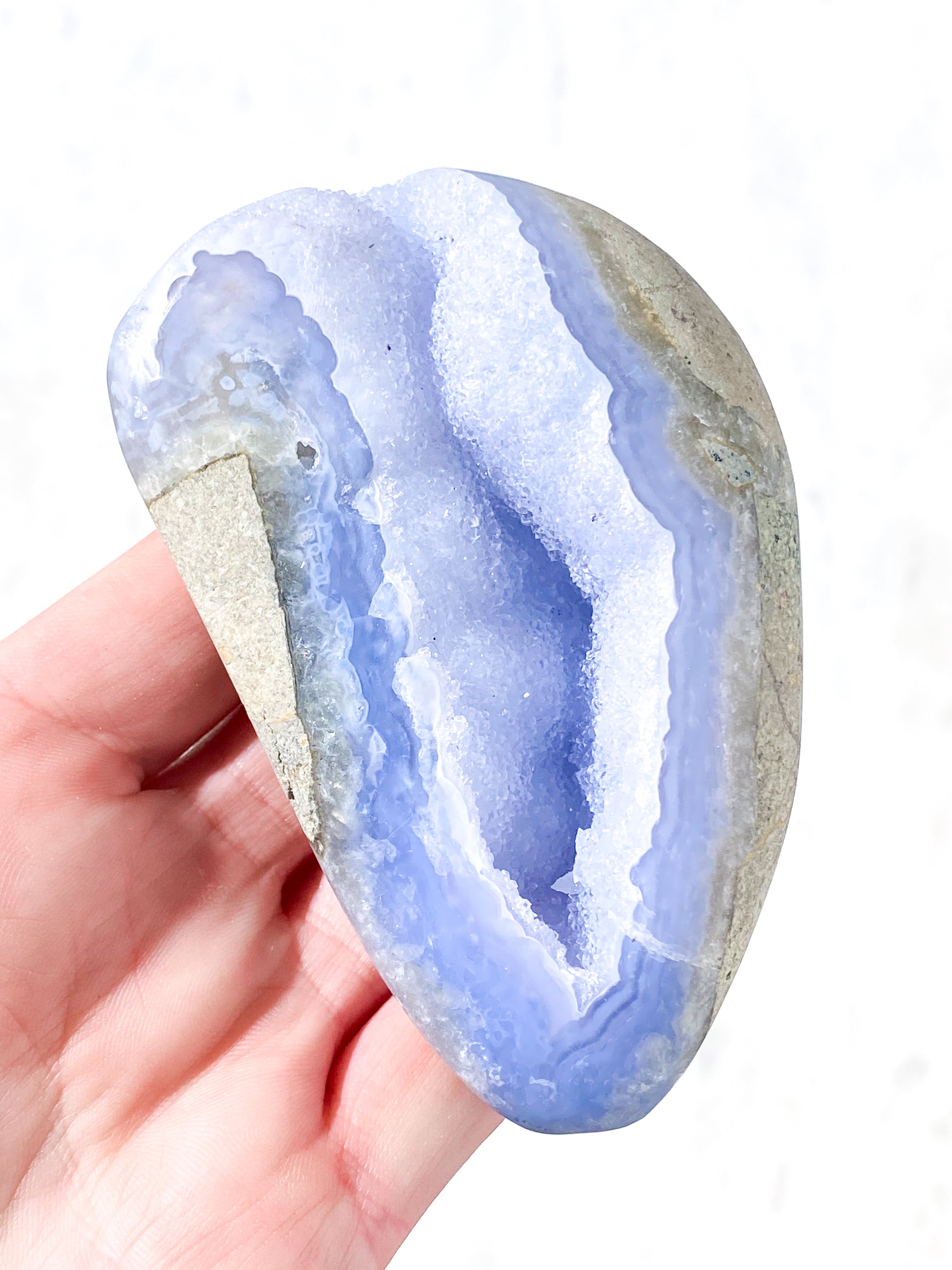 Druzy Polerad Spetsagat (Nr. 8)