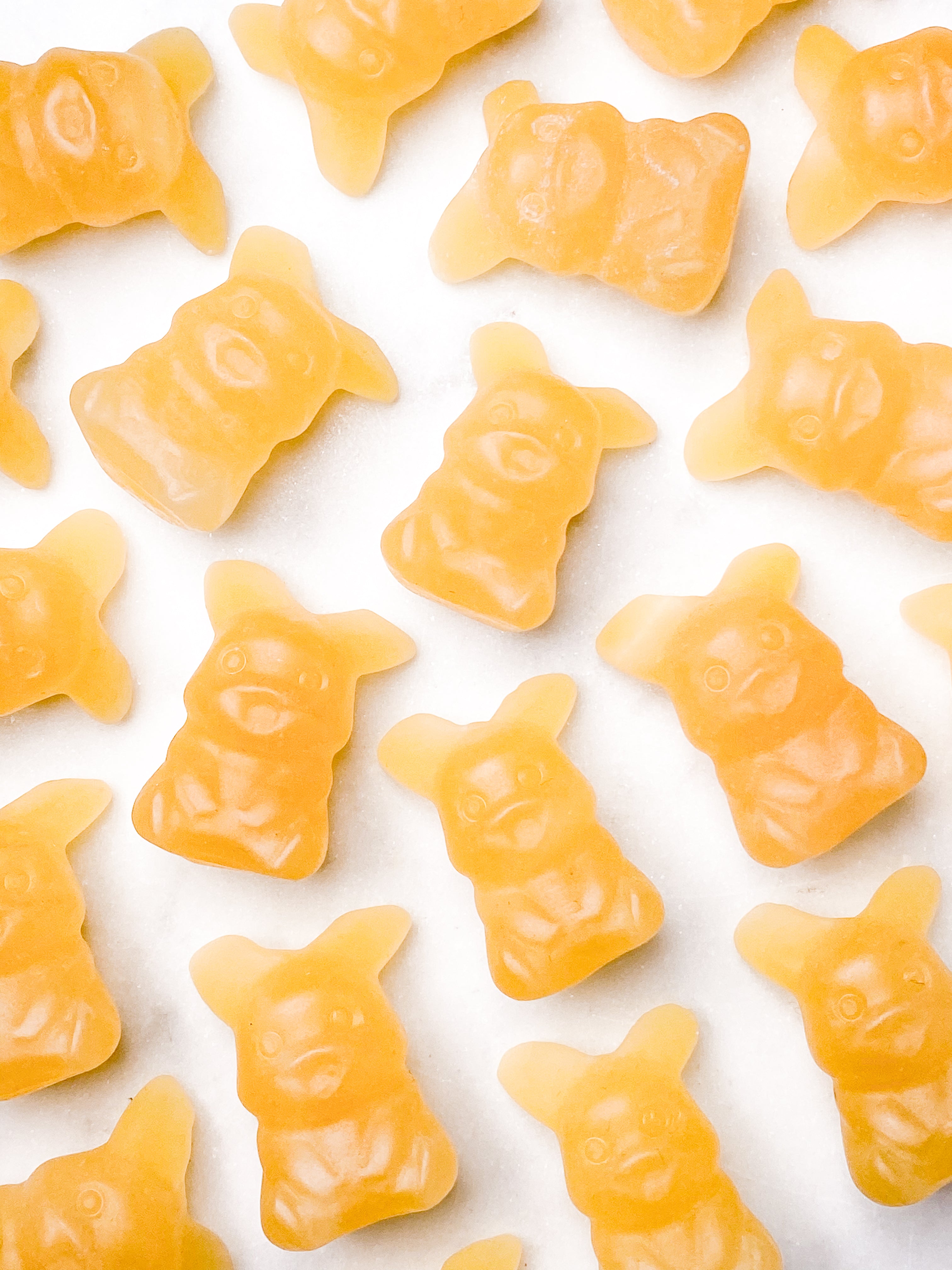 Orange kalcitpumpa med band