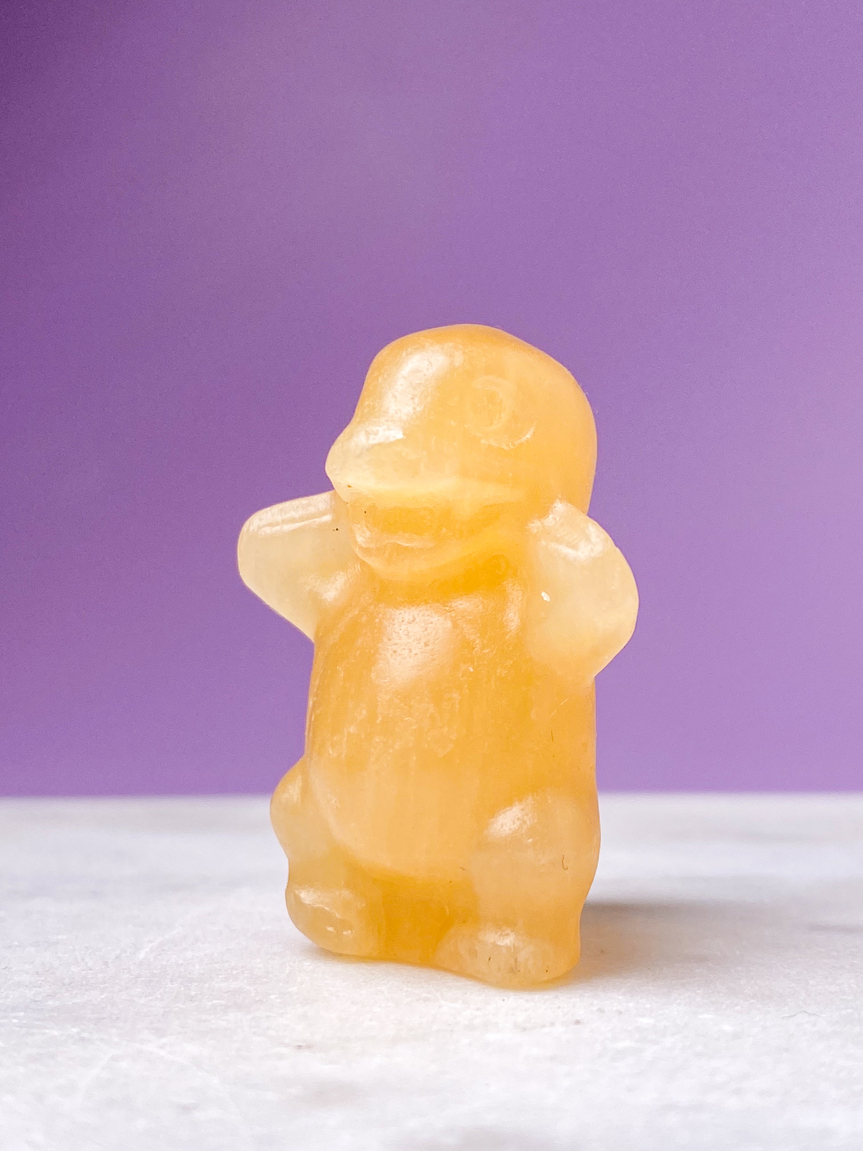 Orange kalcitpumpa med band