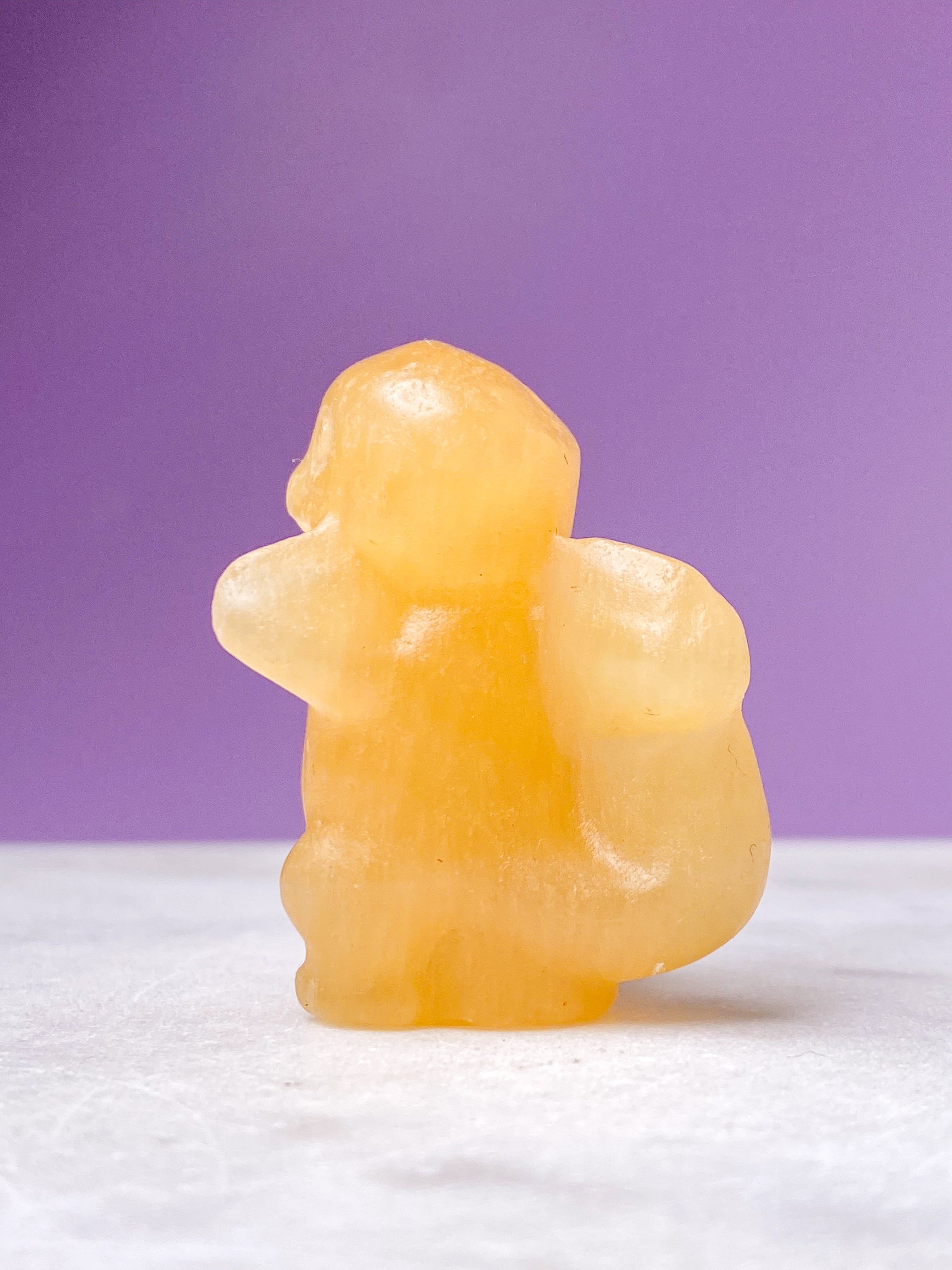 Orange kalcitpumpa med band