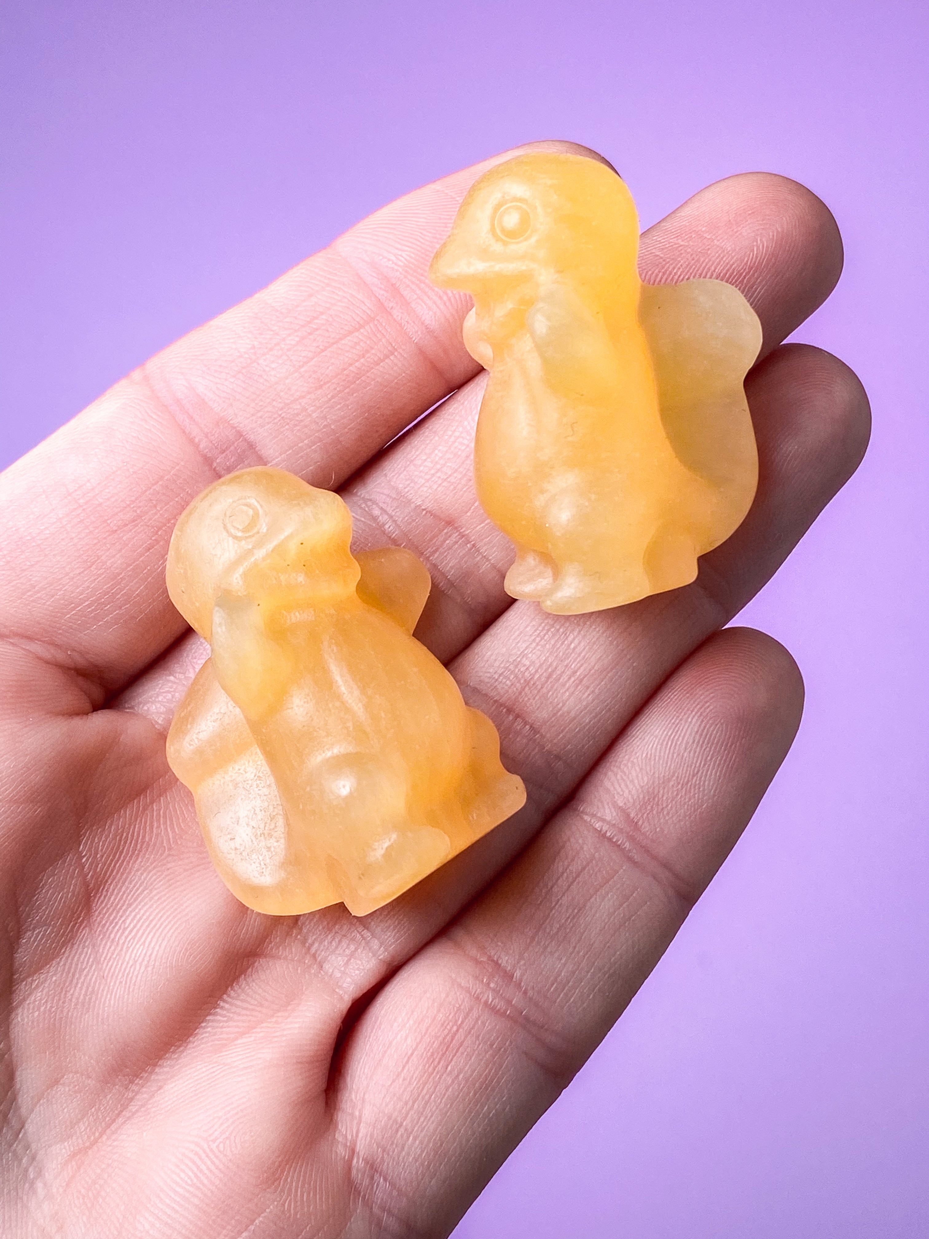 Orange kalcitpumpa med band