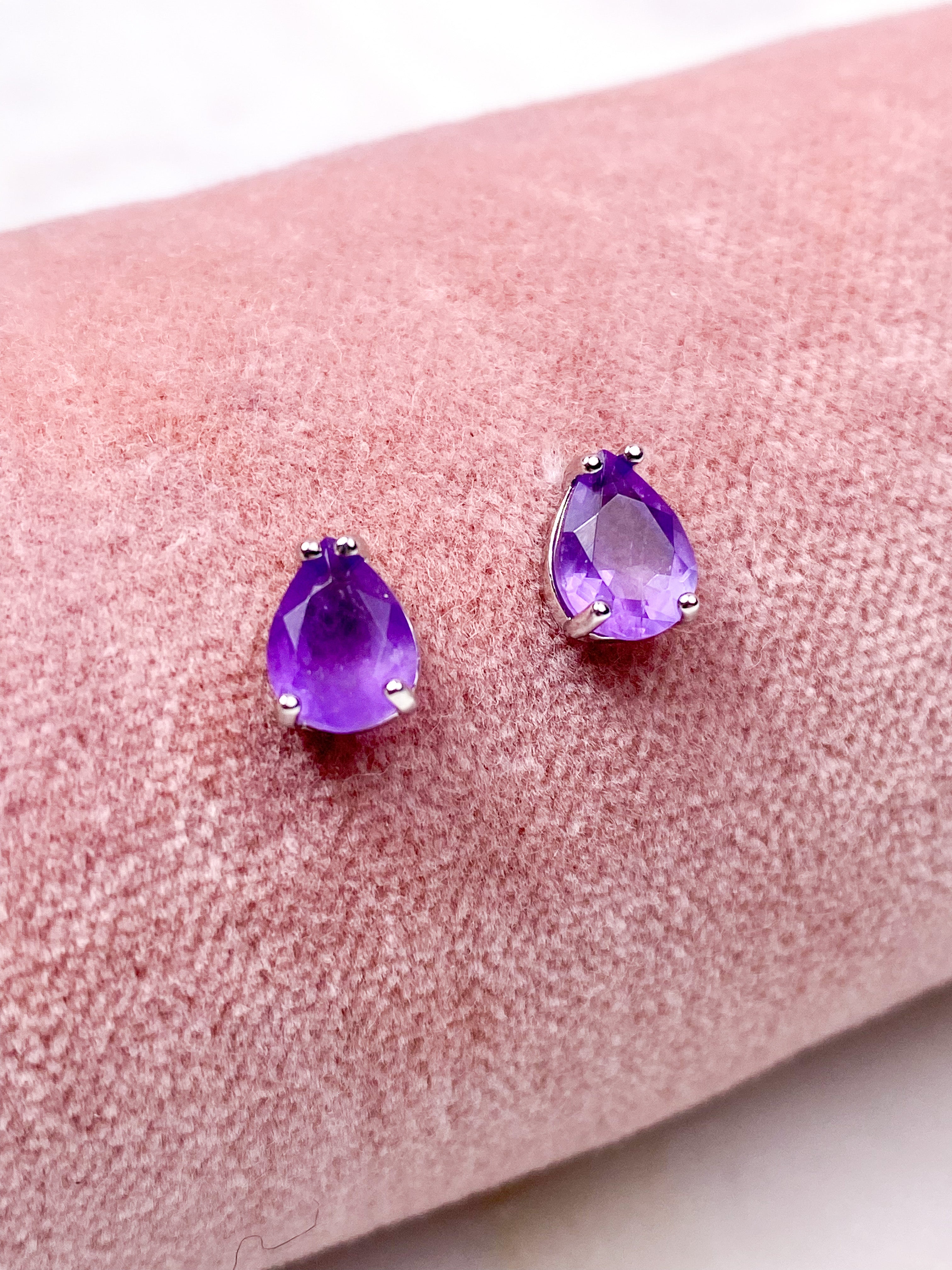 Akvamarin - Petite Heart - Guld