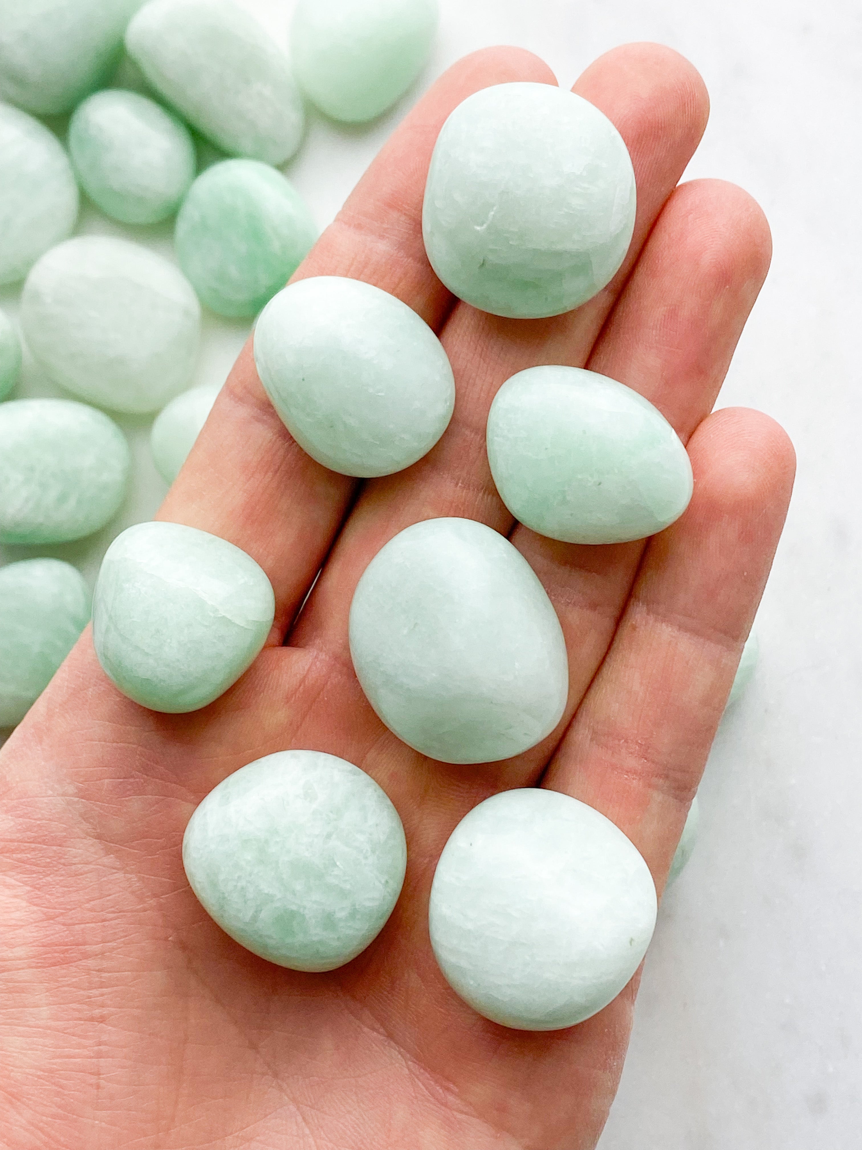 Ljus Amazonite polerad