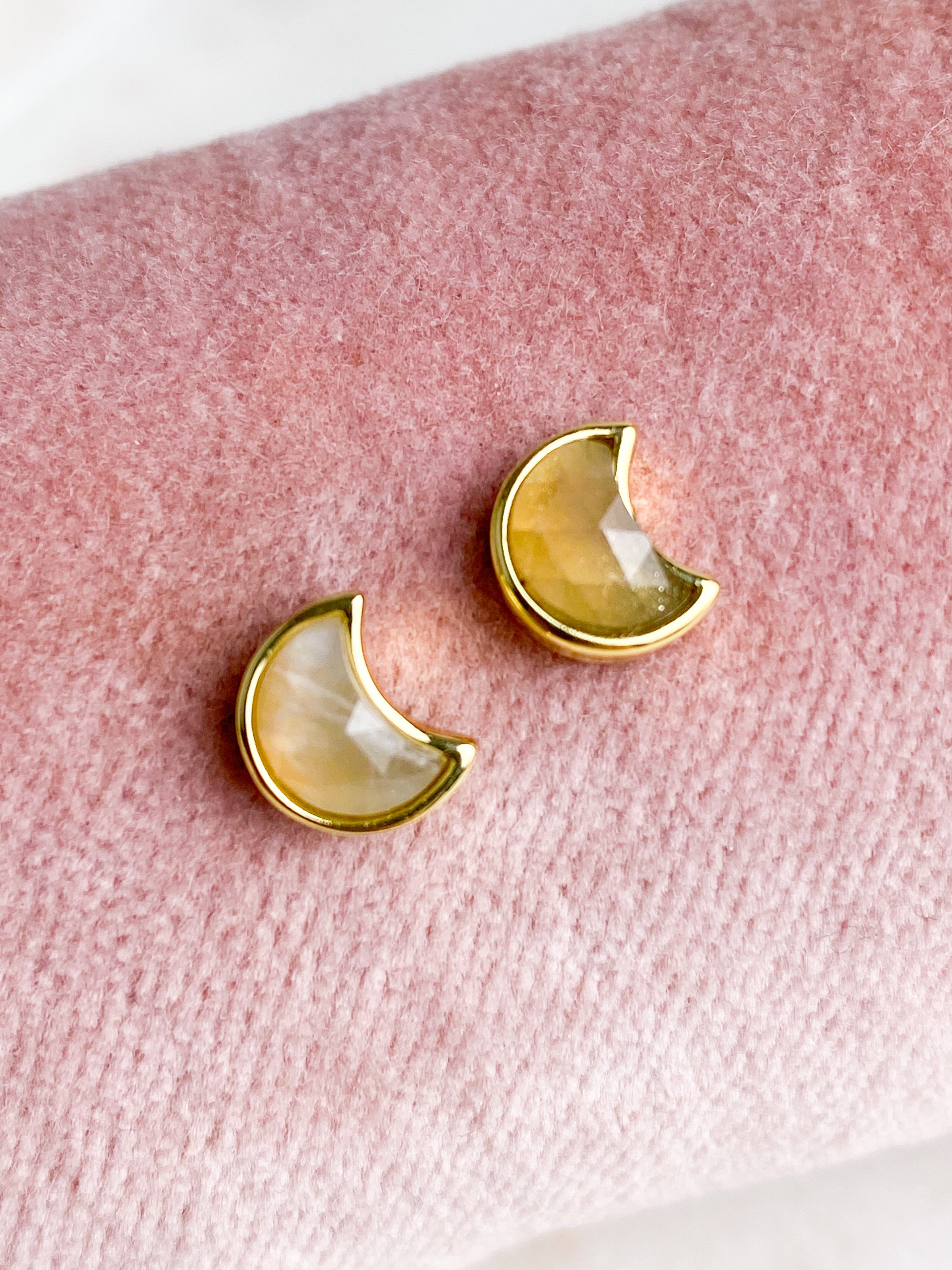Akvamarin - Petite Heart - Guld